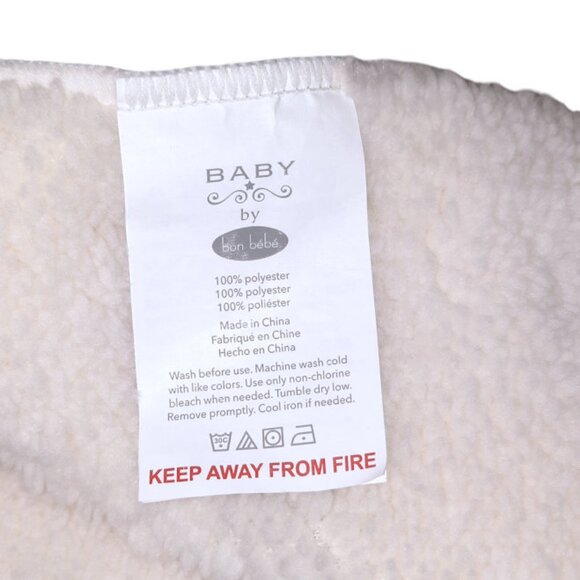 Bon Bebe Elephant Creme Sherpa Baby Lovey Security Blanket 28" X 37" - Picture 4 of 4